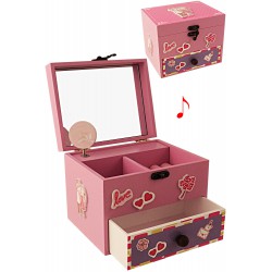 1T. «LOVE» 1 drawer music jewelry box