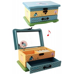 1T. «SUMMER» 1 drawer music jewelry box