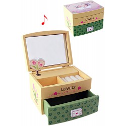 1T. «LOVELY» 1 drawer music jewelry box