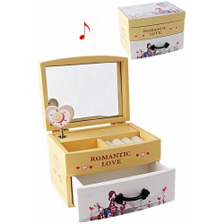 1T. «ROMANTIC LOVE» 1 drawer music jewelry box