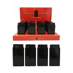 3T. Display 16 piezo lighter «Volcan-Fire» Metal Black