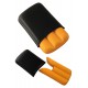 3T. Leather cigar case «R-3 D.C.» Calfskin/yellow colour. For 3 cigars.