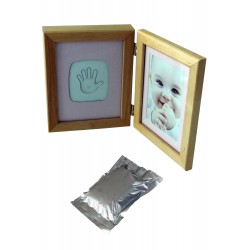1T. Cuadro portafotos para molde de huella de bebé «Baby Huellas»