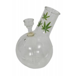 3T. Hand model glass bong «Leaves»