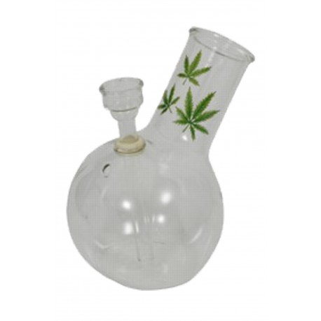 3T. Hand model glass bong «Leaves»