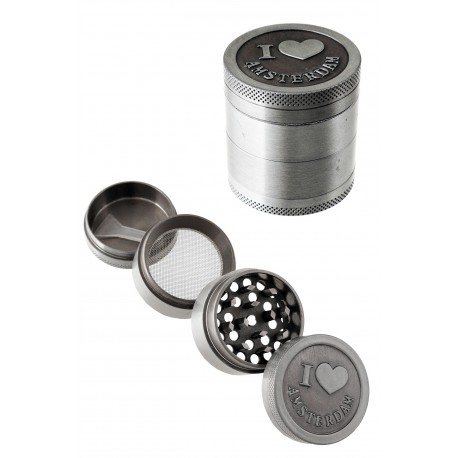 1T. Ø4 cm. Grinder metálico con 4 partes «I Amsterdam»