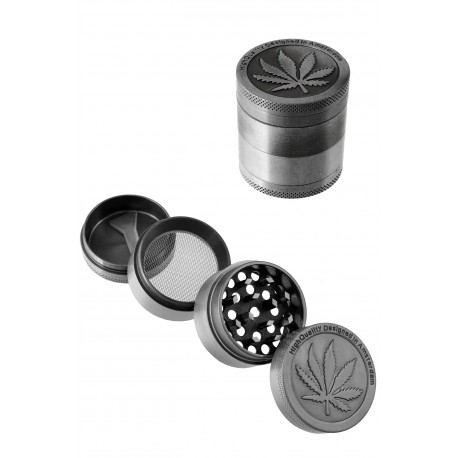 1T. Ø4 cm. Metallic grinder with 4 parts «Leaf»