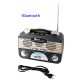 1T. Grey radio retro multiband rechargeable with lantern of leds adjustable.
