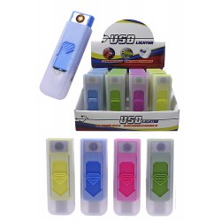 3T. Expositor 16 encend. resistencia «V-Fire» colores surtidos. Recarga por USB