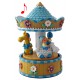 5T. Carrusel «Tiovivo bebés» azul. Figura decorativa con música y movimiento