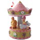 5T. Carrusel «Tiovivo bebés» rosa. Figura decorativa con música y movimiento