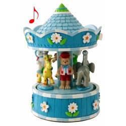 5T. Teddy bear carousel. Decorative figure with music and movement
