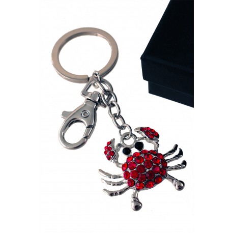 1T. Metallic keychain crab with origin case