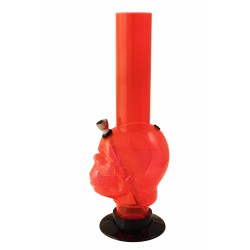 1T. 32 cm. Red acrylic bong «Skull»