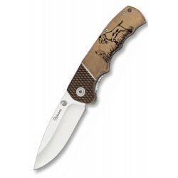 3T. 7 cm Pocket knife «ALBAINOX» «DOG» With wood handle