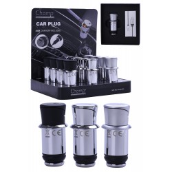 3T.Display with 12 electric lighters «Silver Match». Recharge for USB