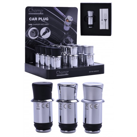 3T.Display with 12 electric lighters «Silver Match». Recharge for USB