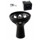 5T. Cazoleta «HORUS» desmontable en 2 piezas negra. Cristal.