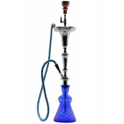 3T. 92 cm. Blue shisha (waterpipe) with 1 hose.