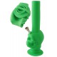 4T. 27 cm. Folding bong green of medical silicone «Skull»