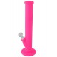 4T. Ø11 x 36 cm.. Fuschia bong of medical silicone and glass