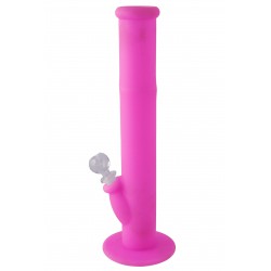 4T. Ø11 x 36 cm. cm. Purple bong of medical silicone and glass