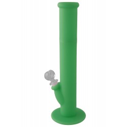 4T. Ø5 x 36 cm. Green bong of medical silicone and glass