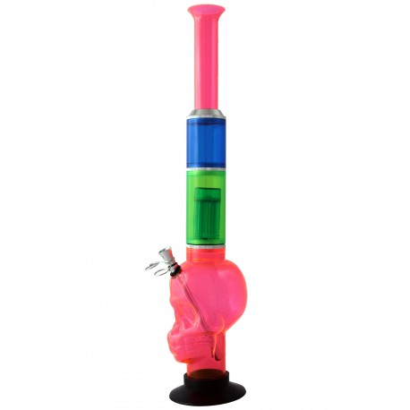 4T. 48 cm. Red acrilic bong «Skull»