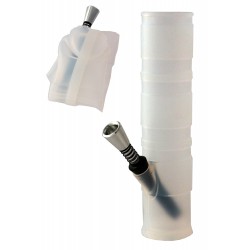 1T. 20 cm. Folding bong of whitee sanitary silicone