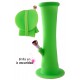4T. 22 cm. Folding green bong in medical silicone