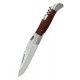 3T. 10 cm Pocket knife with corkscrew LAGUIOLE «ALBAINOX» with red mikarta handle and aluminium bolster