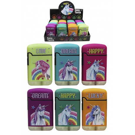 3T. Display 20 lighters turbo jet «Easy Torch 8» Relief Einhorn