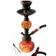 1T. 34 cm. Shisha ámbar/negra (Pipa de agua) con 1 manguera