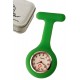 1T. Reloj de colgar en silicona verde con imperdible «Nurse». En estuche metálico.
