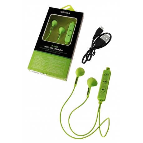 1T. Auriculares inalámbricos verdes