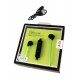 1T. Auriculares inalámbricos verdes