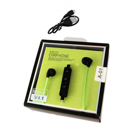 1T. Auriculares inalámbricos verdes