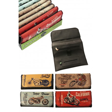 1T. Expositor con 12 bolsas acrílicas «TG» para picadura «Moto Vintage». 4 modelos.