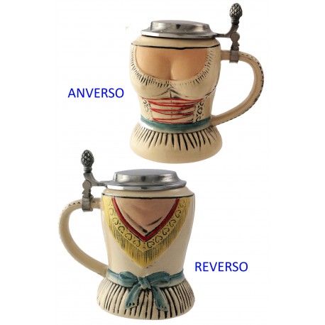 2T. Decorative ceramic mug beer 600 ml. «Waist»