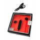 1T. Auriculares inalámbricos rojos