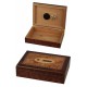 3T. Humidor with hygrometer and magnetic humidifier «Cigar» intarsia finished
