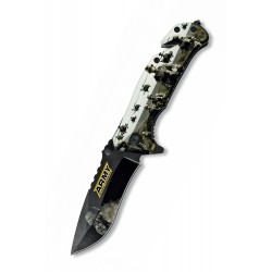 3T. 8.2 cm Pocket knife «ALBAINOX» FOS 3D Photo printing «ARMY» with aluminium handle and stainless steel blade