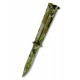 3T. 10 cm Pocket knife butterfly «ALBAINOX» camouflage verde with aluminium handle and stainless steel blade