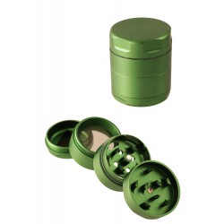 1T. Ø4 cm. Green metallic grinder with 4 parts