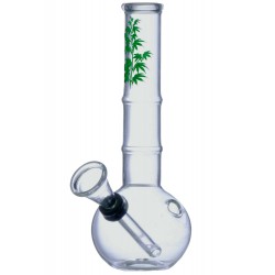3T. 17 cm. Glass bong «Leaves»