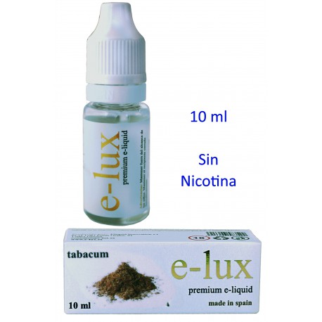 3T. e-liquid Tabacum 0 mg. envase con 10 ml. «e-lux»