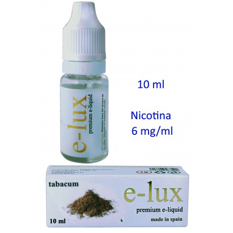 3T. e-liquid Tabacum 6 mg. envase con 10 ml. «e-lux»