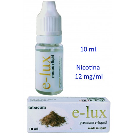 3T. e-liquid Tabacum 12 mg. envase con 10 ml. «e-lux»