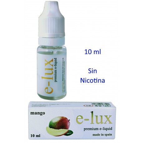 3T. e-liquid Mango 0 mg. envase con 10 ml. «e-lux»