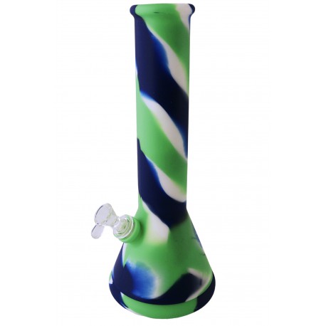 4T. Ø12 x 30 cm. Multicolor silicone bong